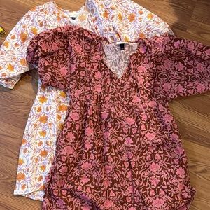 Set of 2 Target Universal Thread Floral Dresses, size Medium
